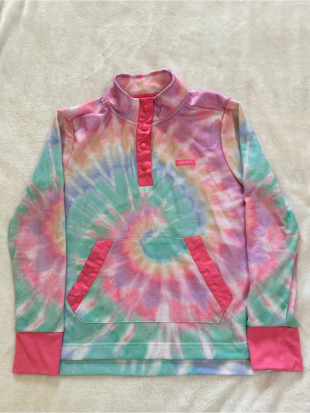 Simply Southern Pastel Tie-Dye Pullover  with Pink Accents